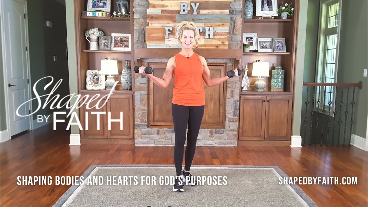 Full Body Strength & Low Impact Cardio Workout | Shaped by Faith with Theresa Rowe Christian Fitness