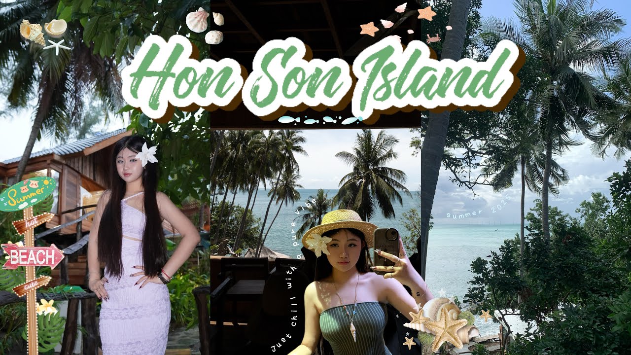[Travel Vlog] M&ugrave;a h&egrave; tr&ecirc;n đảo H&ograve;n Sơn - Sống chậm,  Pure vibes only ! 🏝️🦀🐚| Mini Vlog #2