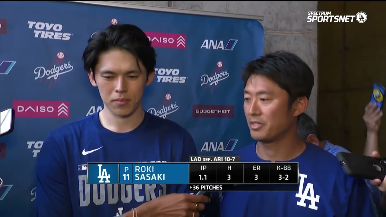 Roki Sasaki talks Dodgers Spring Training debut, new pitches and more