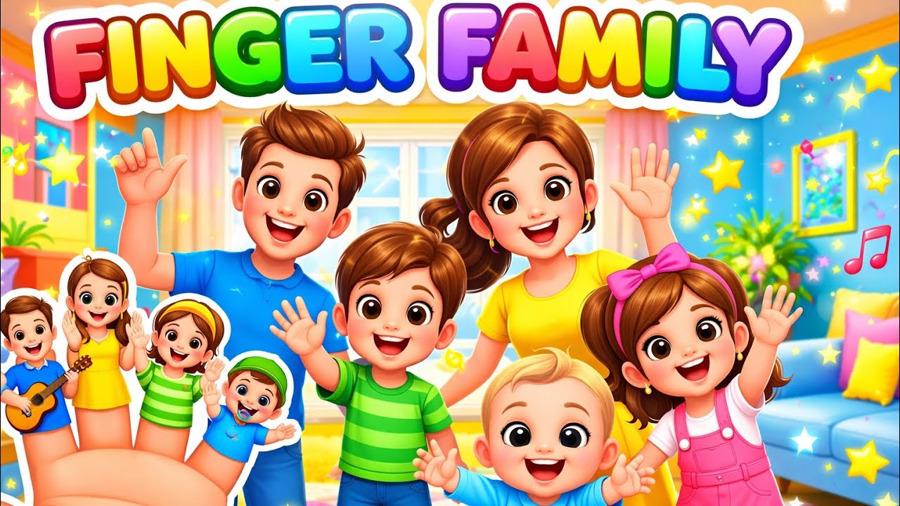Finger Family Song 👋 | Fun Kids Nursery Rhyme & Counting Song (1-2-3-4-5)