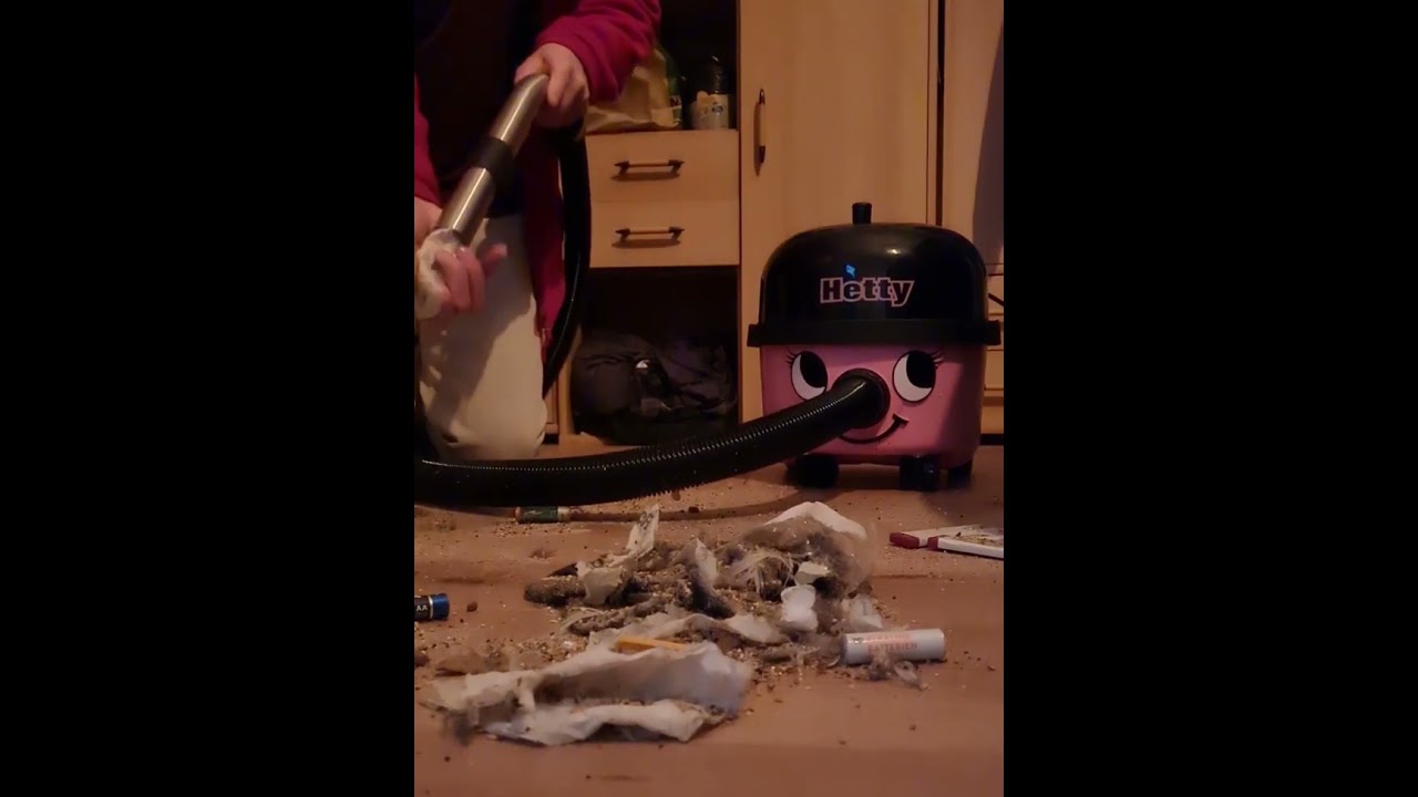 Hetty vacuuming up big stuff!