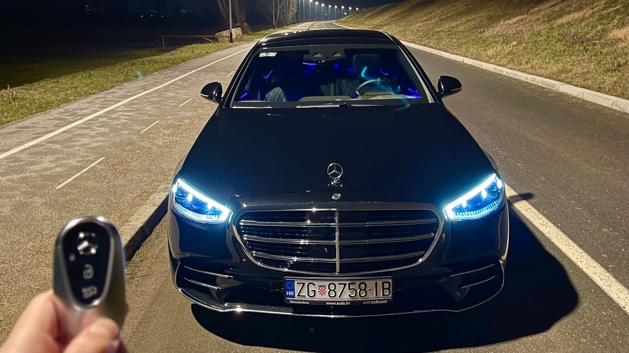 НОВЫЙ Mercedes MULTIBEAM LED vs DIGITAL LIGHTS - тест и демонстрация в темноте