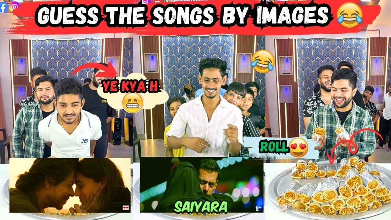 Funny Guess The Song Name By Their Image Challenge 🤯🤩 For Egg Rolls 😂 | Sahil Khan & Team | #funny