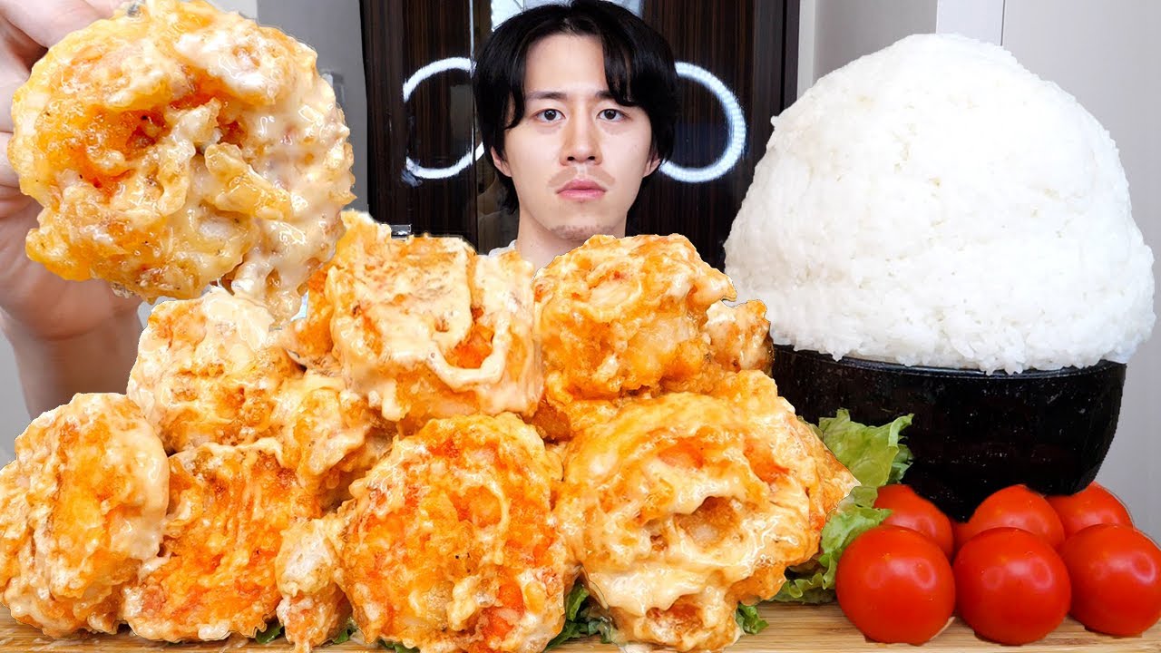 3日間風呂入ってないから海老マヨを作って食べたらブスすぎたwww