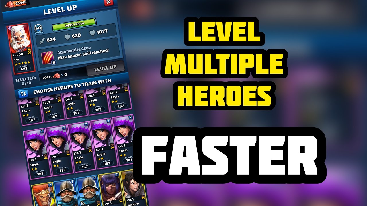 E&P - Leveling Multiple heroes as FAST as you can!