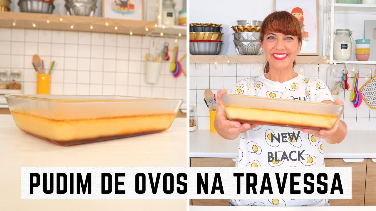 Pudim de ovos na travessa- só 3 ingredientes!