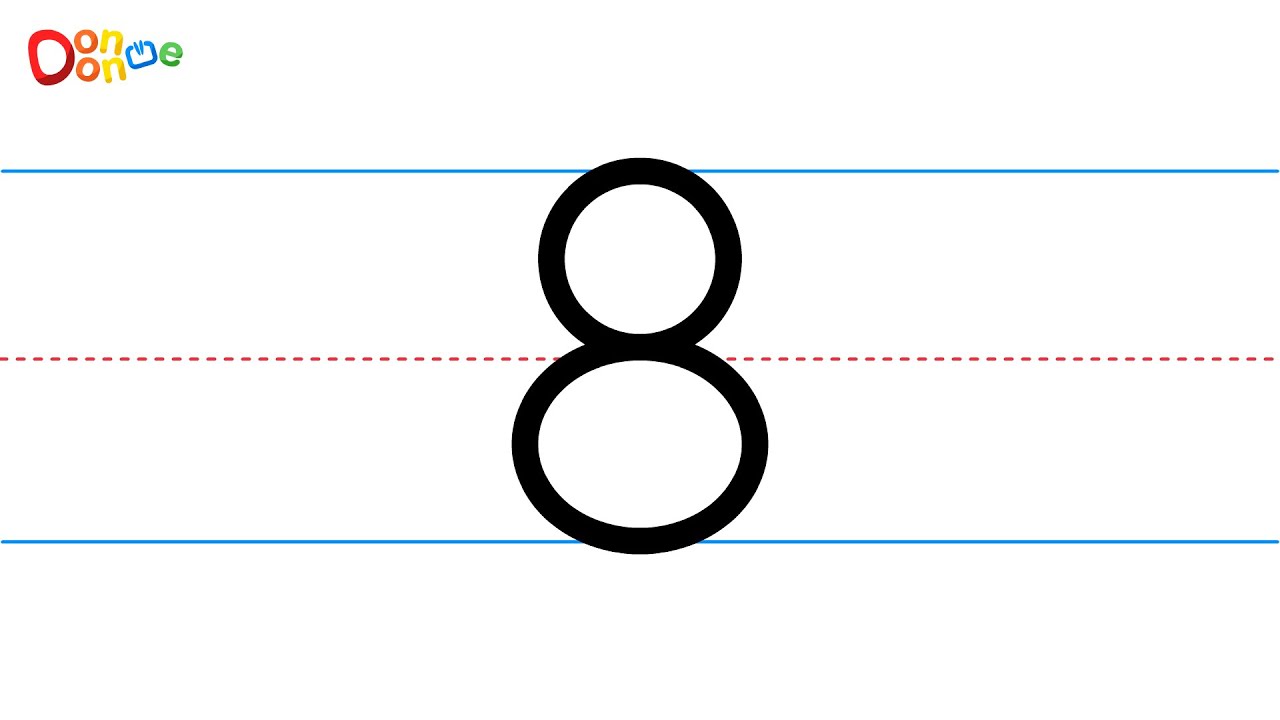 Learn How to Write the Number 8 - DonDonMe Kids TV