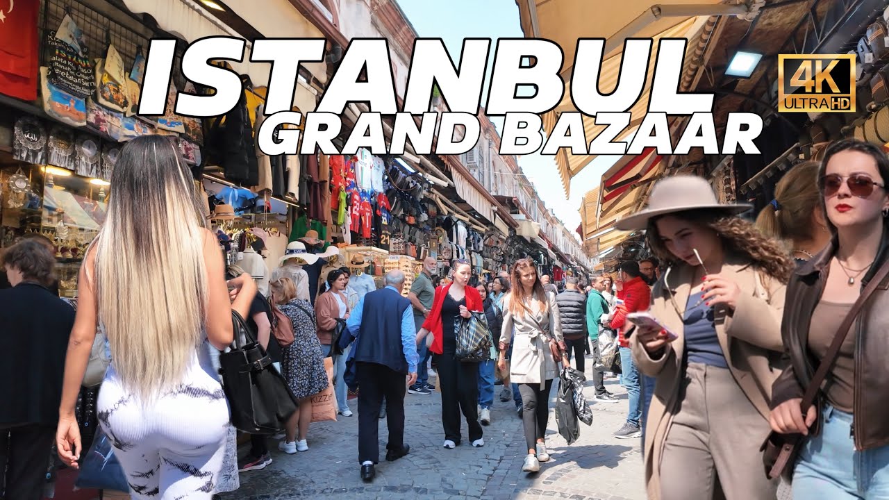 Istanbul Turkey 2025 Walking Tour - Grand Bazaar Shops & Fake Market in 4K UHD