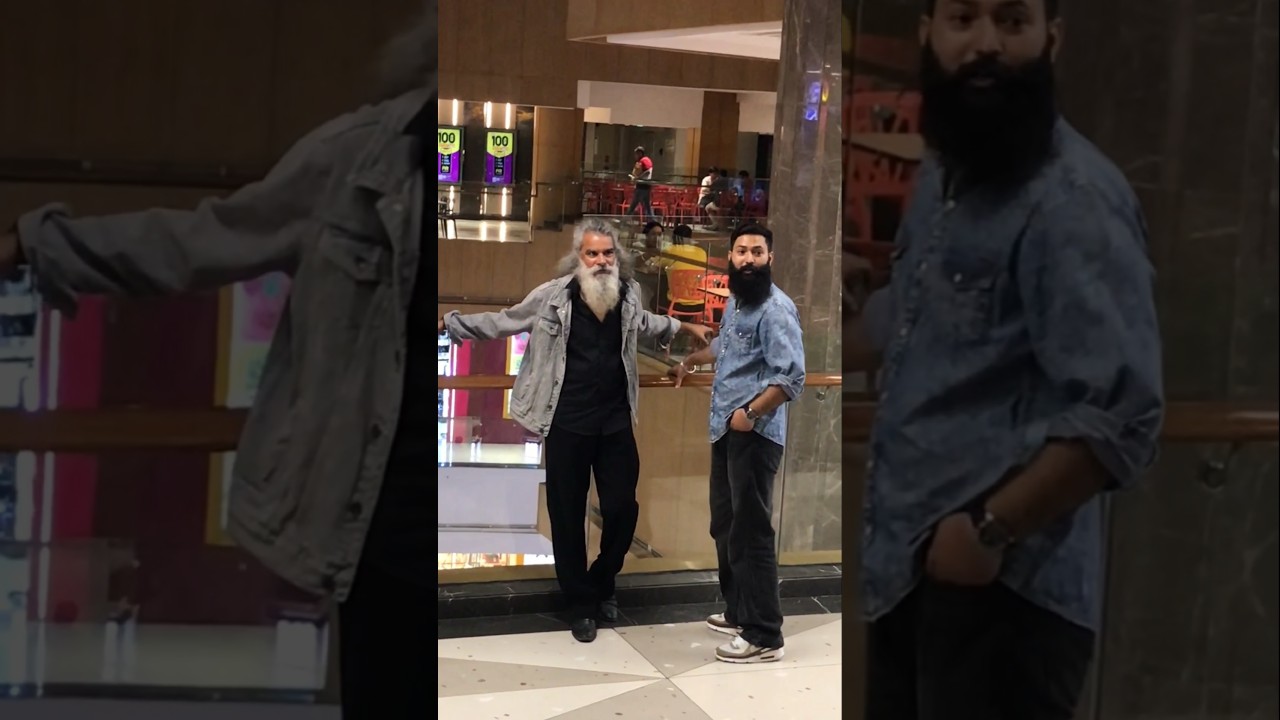 Public Reaction 🤯 Two bearded man enters a mall #fashion #beardstyles #model #youtubeshorts