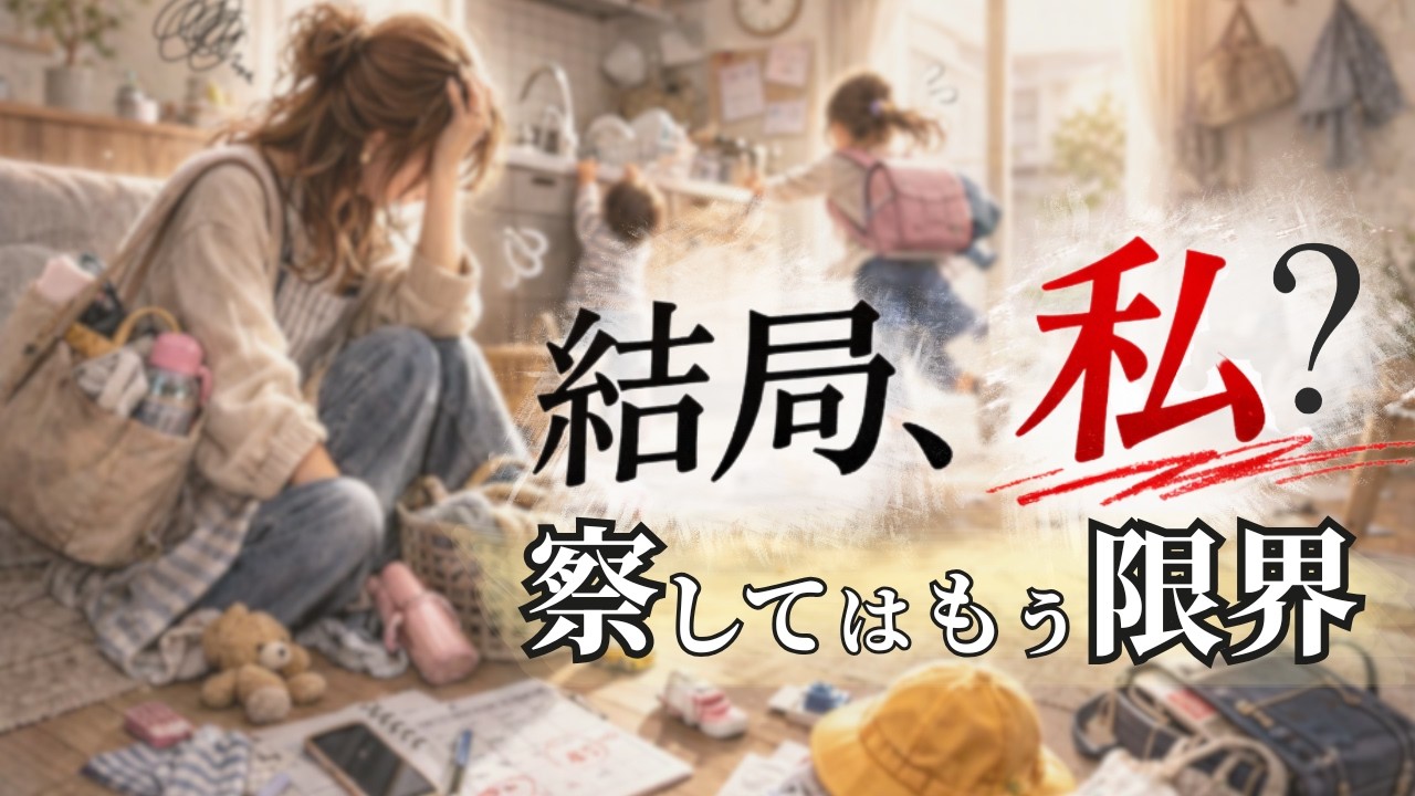 「結局私だけ」が終わった。夫に伝わる言い換え3つ