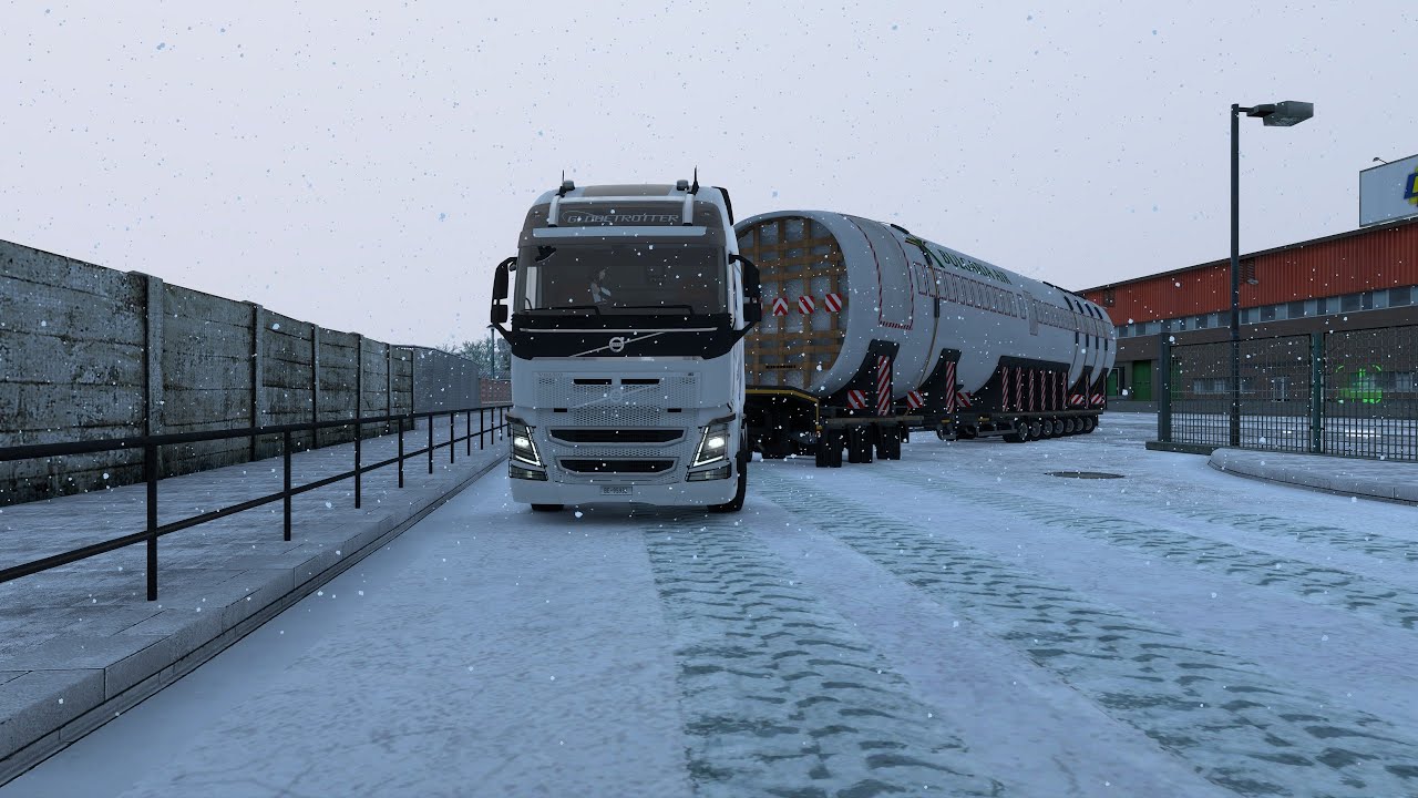 Euro Truck Simulator 2 -Volvo FH4 ile Airbus A319 Fuselage taşıyoruz