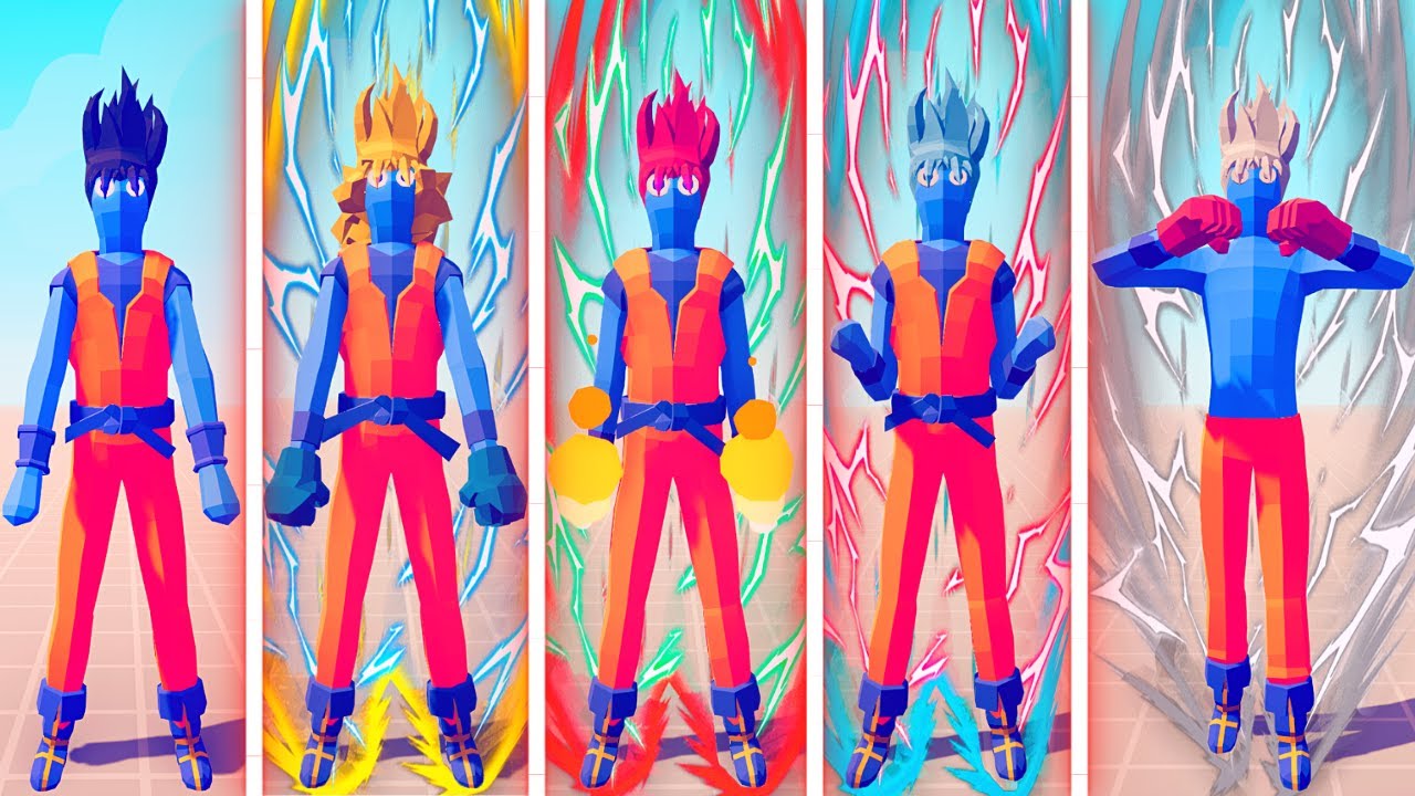 EVOLUTION OF SON GOKU - ALL FORMS | Totally Accurate Battle Simulator TABS