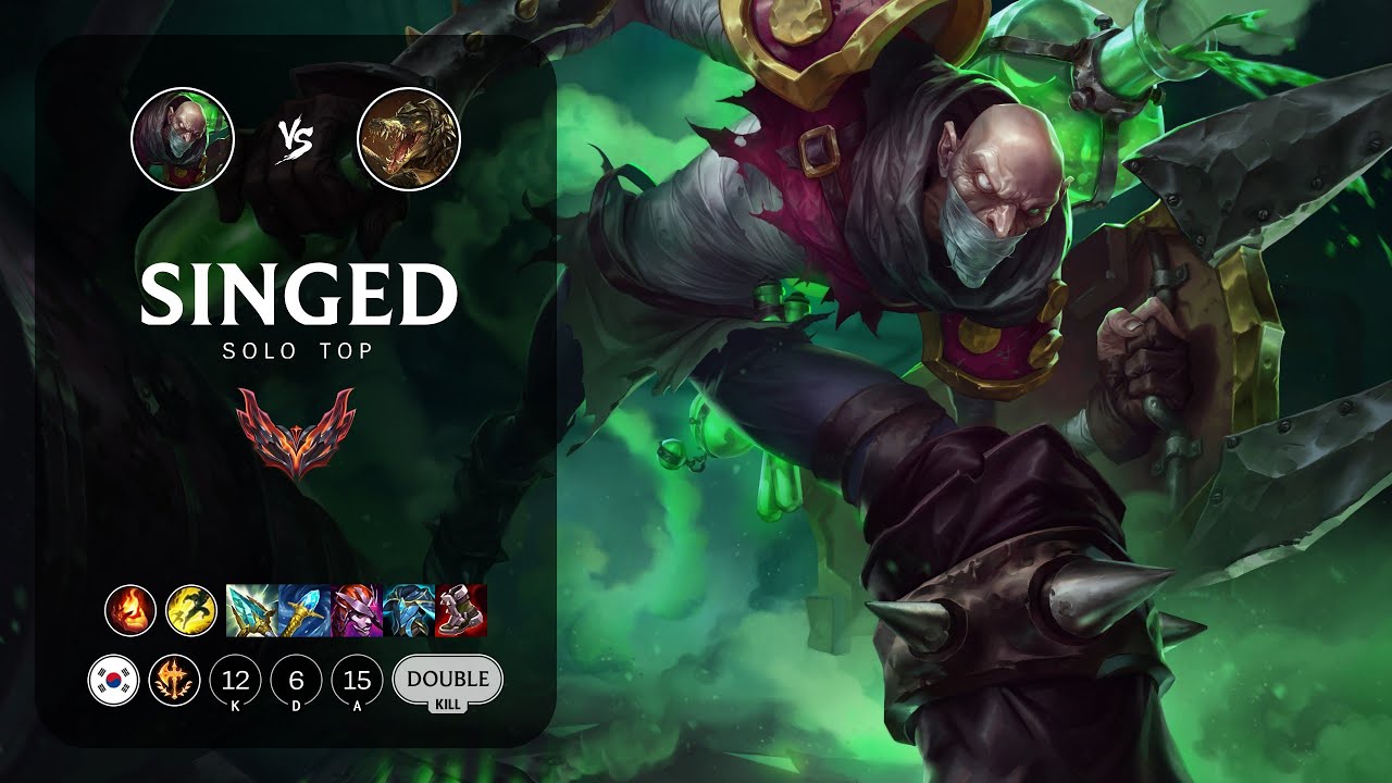 Singed Top vs Renekton - KR Grandmaster Patch 13.4