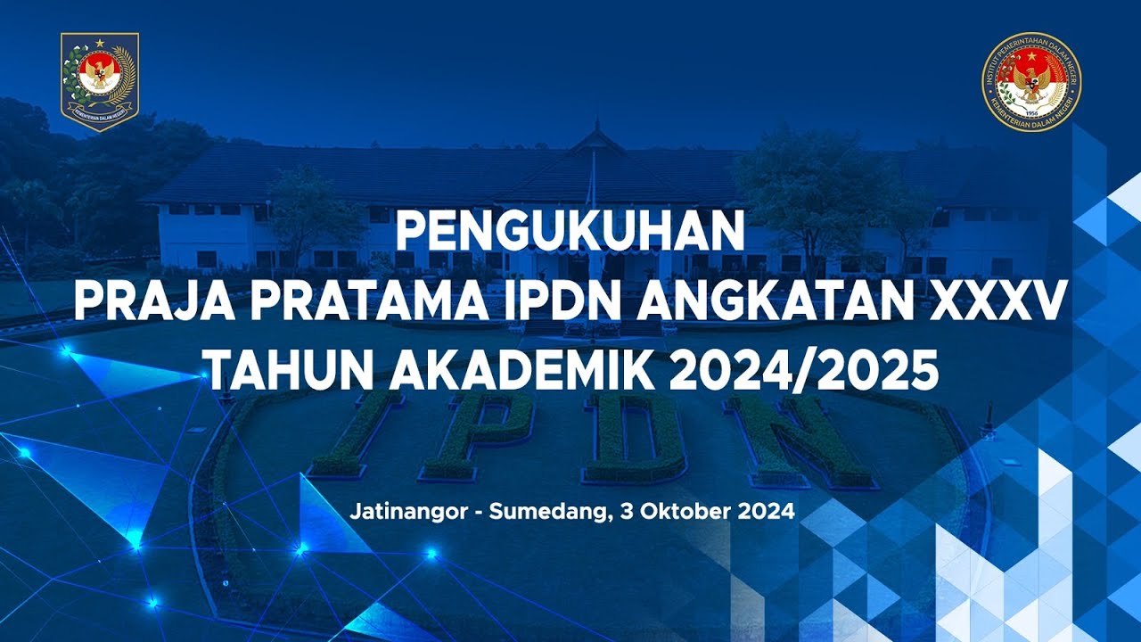 PENGUKUHAN PRAJA PRATAMA IPDN ANGKATAN XXXV TAHUN AKADEMIK 2024/2025