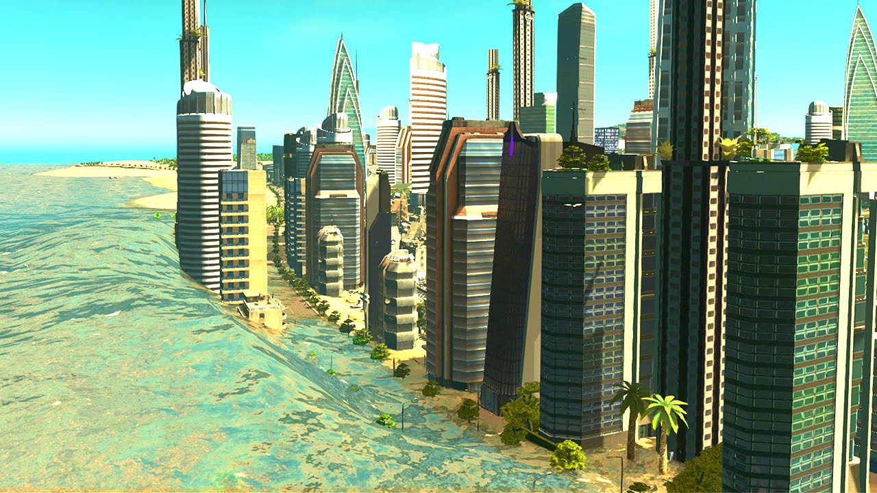 TSUNAMI HITS SKYSCRAPERS! (Cities: Skylines #11)