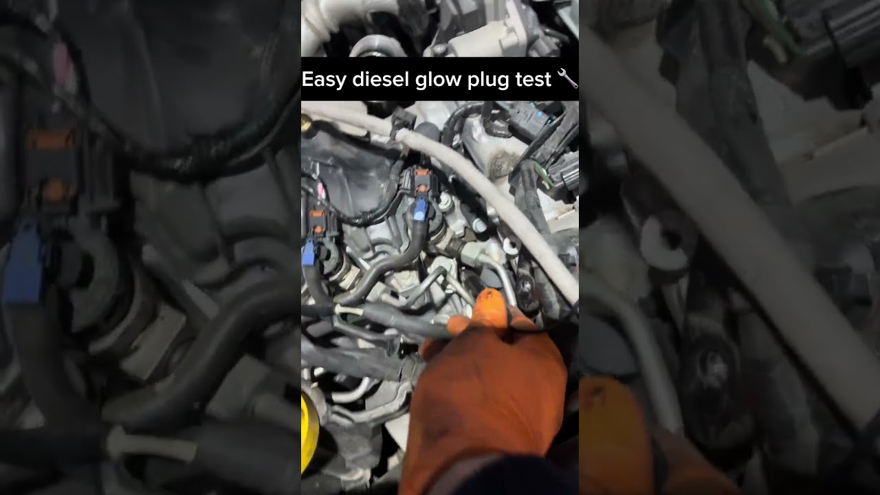 Quick diesel glow plug test using a test light 