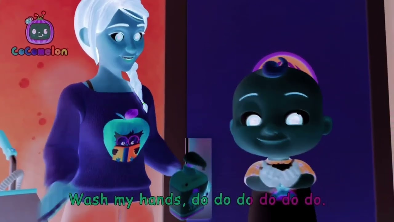 Cocomelon says wash my hands, do do do do do do. Wash my hands! / Voice pitch effects