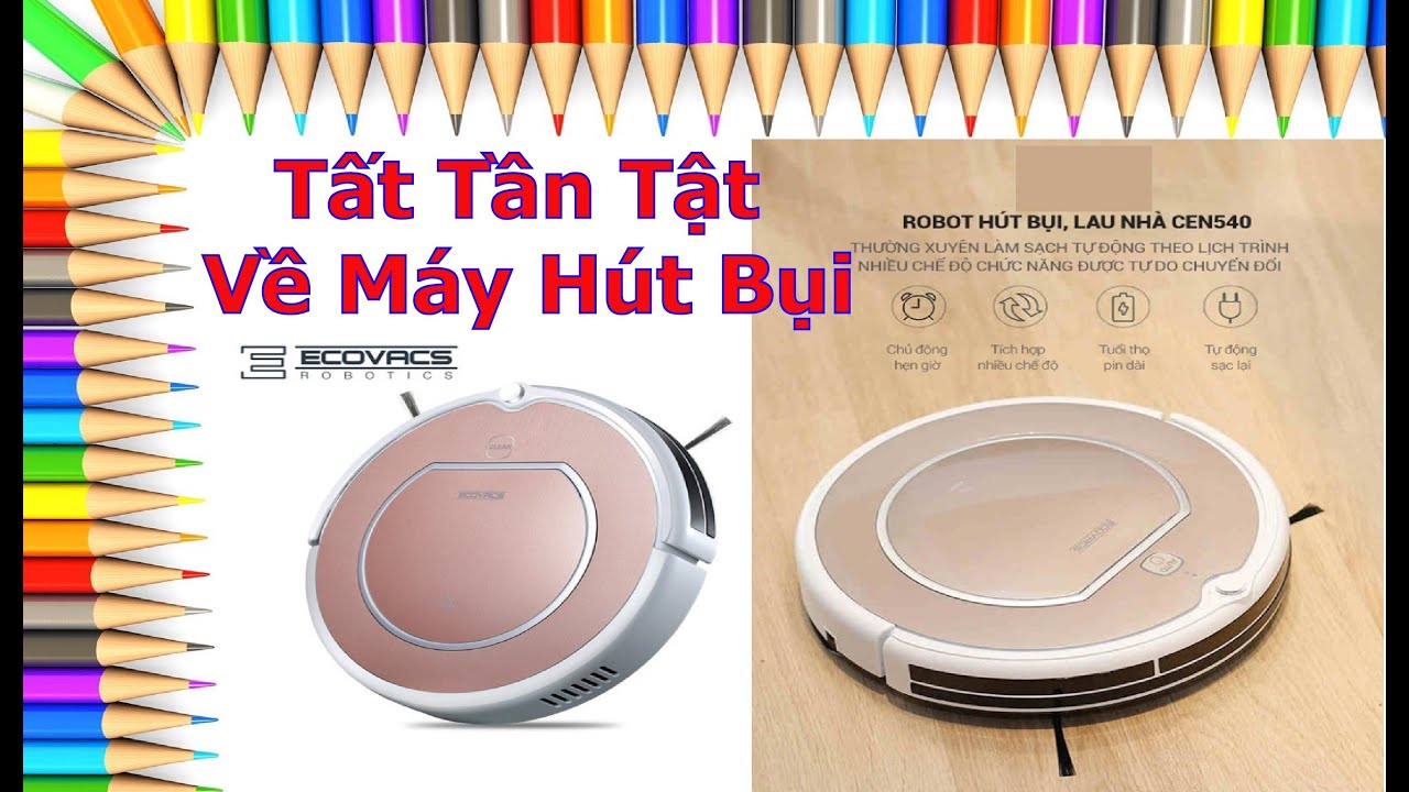 Ecovacs Deebot CEN 546/CEN 540 Robot hút bụi lau nhà Màu hồng/vàng