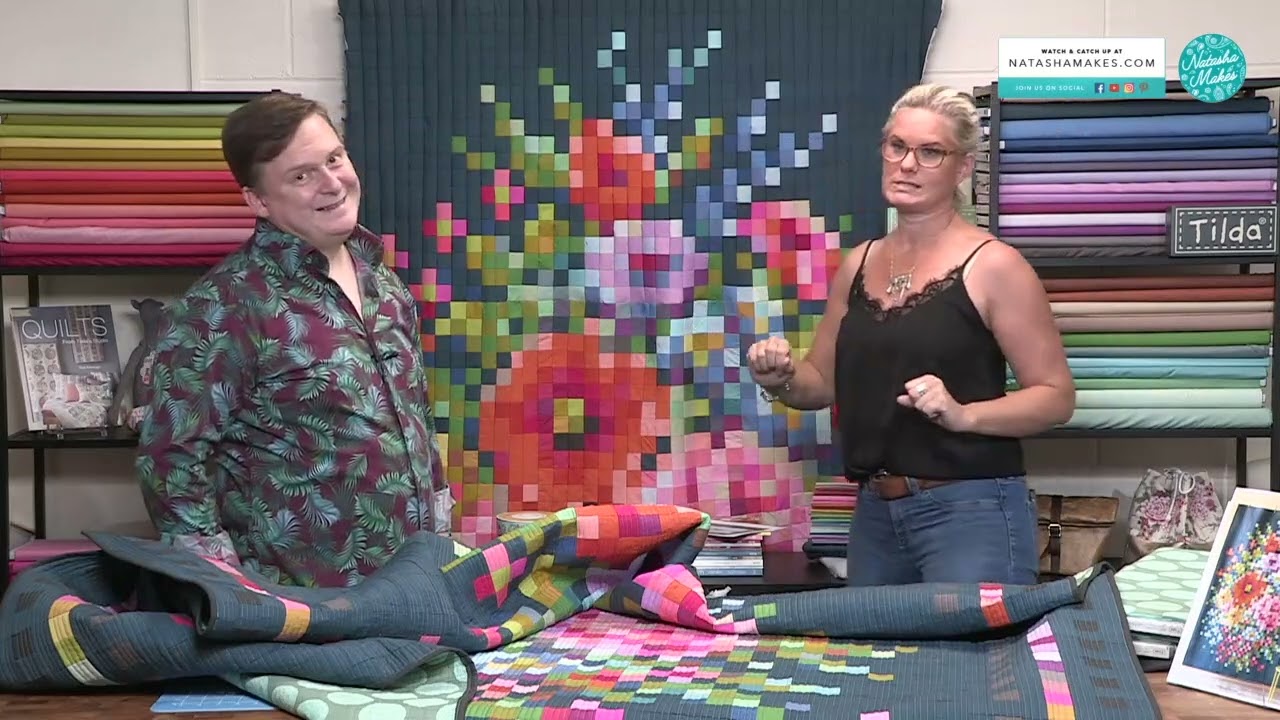 Natasha Makes - 20th October 2022 - Tilda Embroidery Flower Quilt with John Cole-Morgan Episode 5