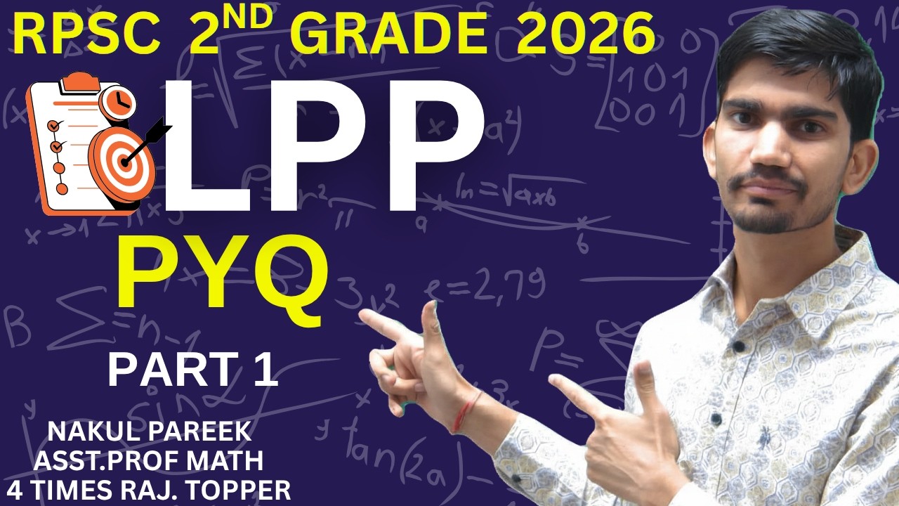 Rpsc 2nd Grade 2026 I LPP PYQ by 4 Times Rajasthan Topper Nakul Pareek