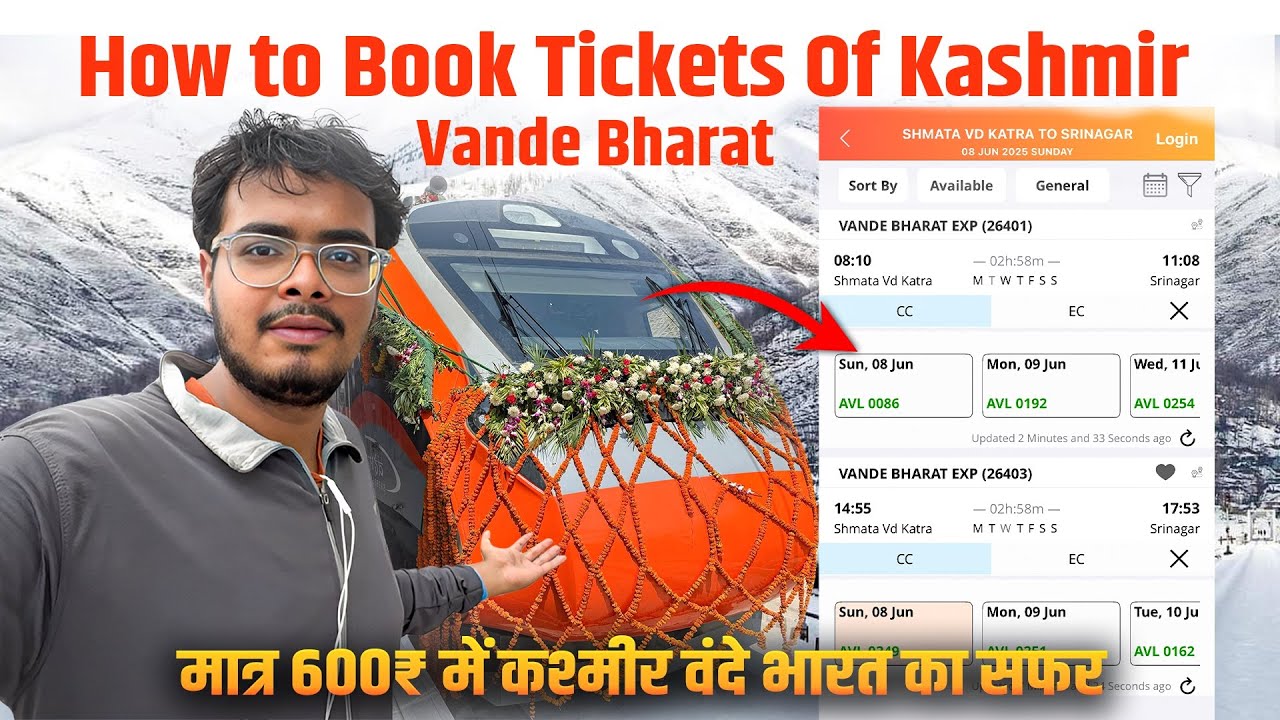 How To Book Tickets Of New Kashmir Vande Bharat Express? | Ab Srinagar Pohocho Sirf ₹600 Mai