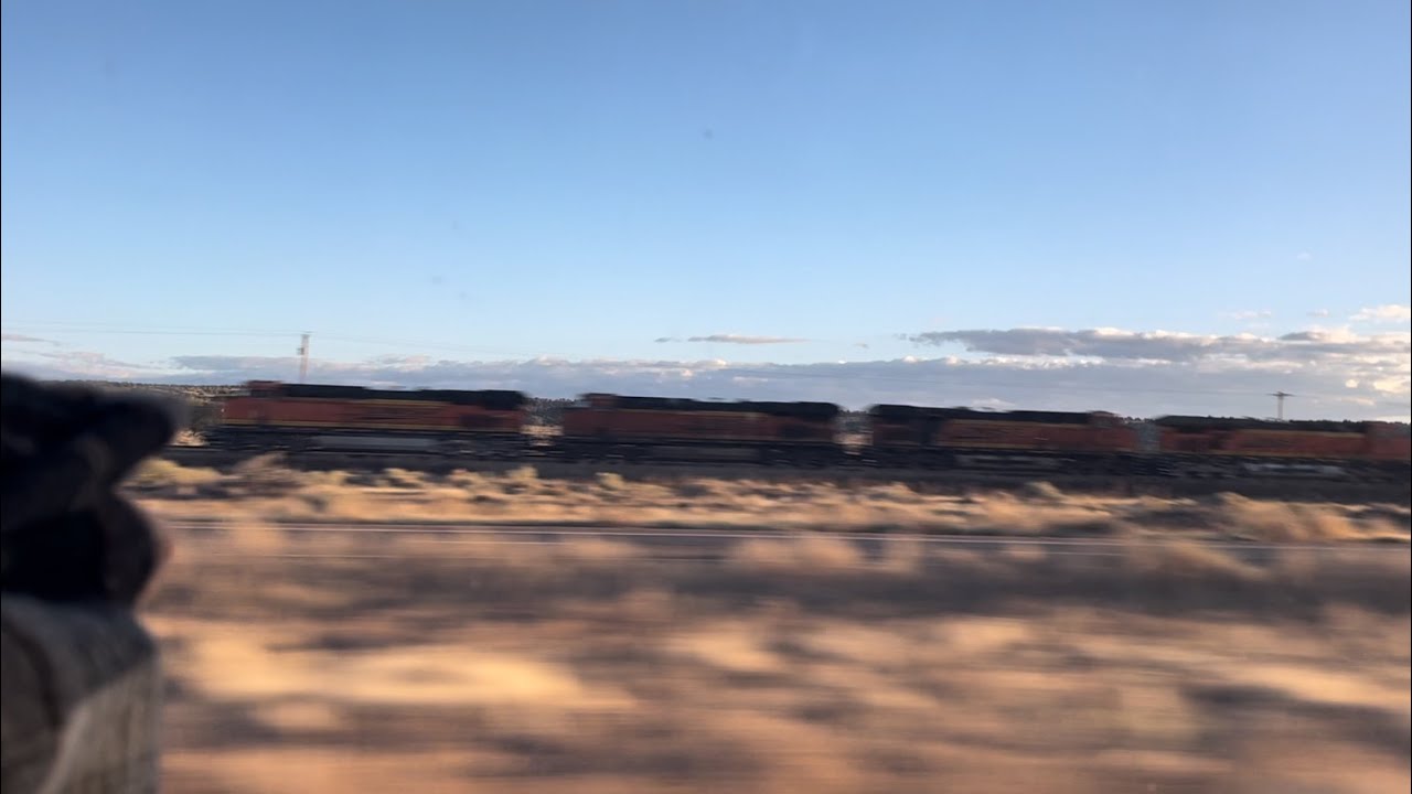 EB BNSF Intermodal Z-Train Racing Across High Desert On The Gallup Sub At Saint Johns/Lupton, AZ