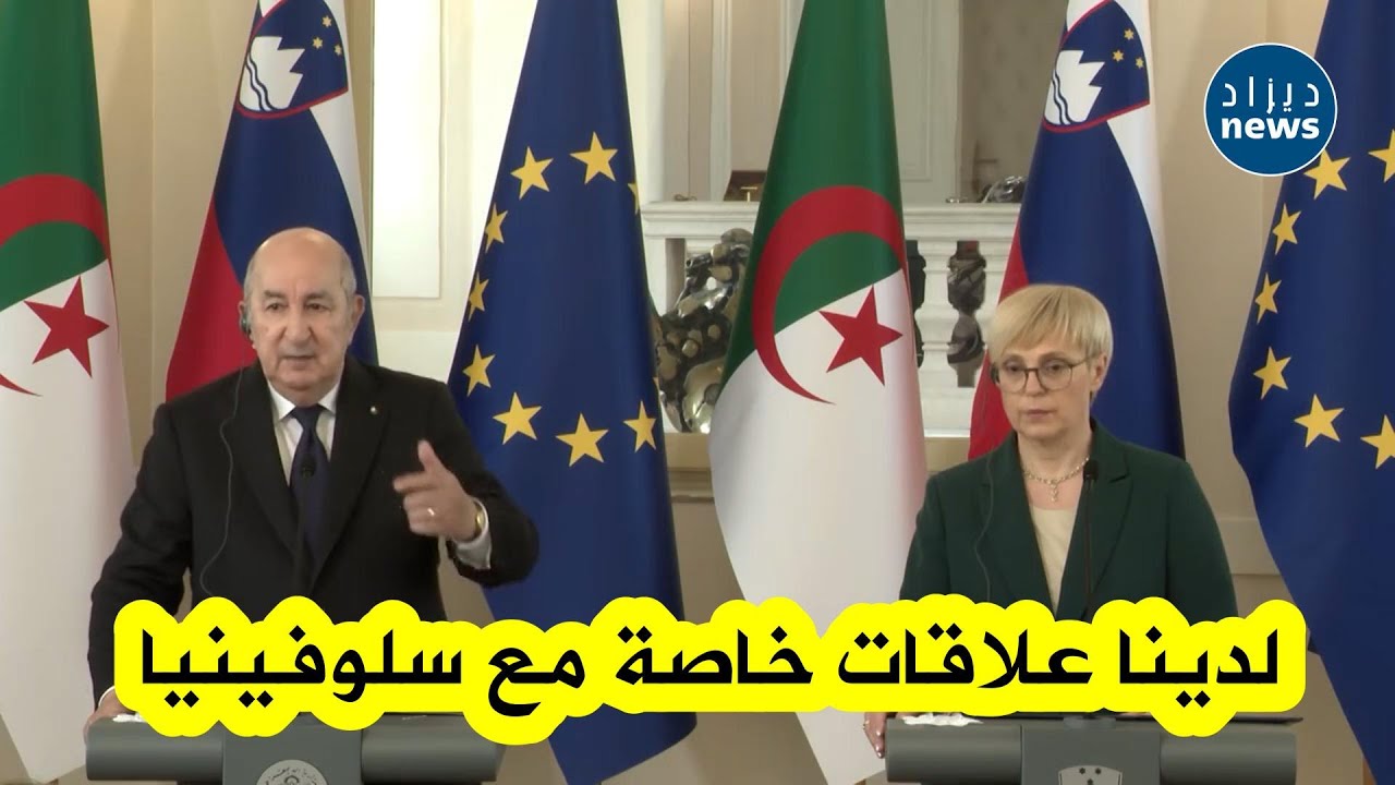 شــاهد... الرئيس تبون يؤكد أن المجال مفتوح للتعاون مع جمهورية سلوفينيا الصديقة في كل الميادين