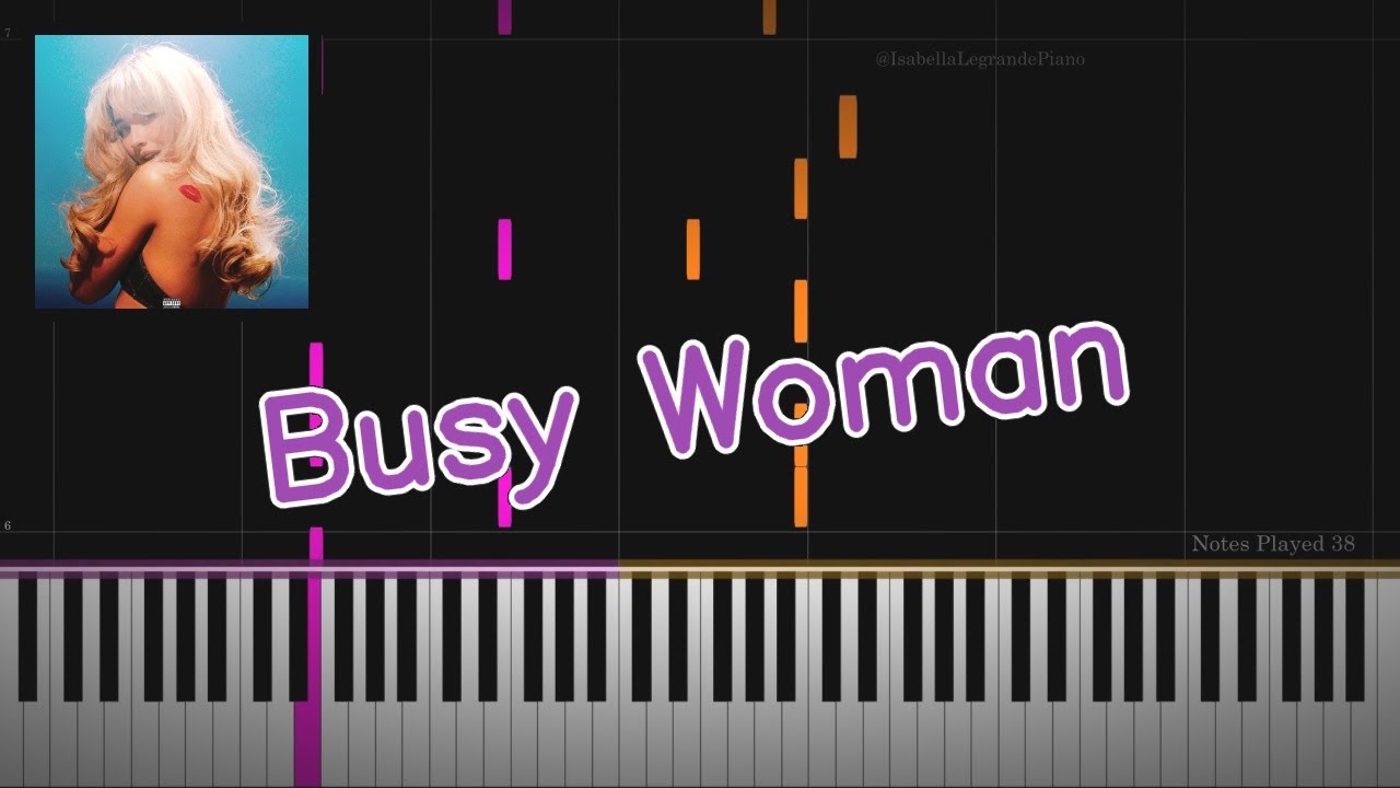 Busy Woman by Sabrina Carpenter - Piano Cover and Tutorial by Isabella Legrande