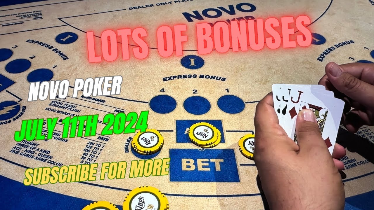 Novo poker ! July 11th 2024 Big profit , Big bonus full house, straight & more