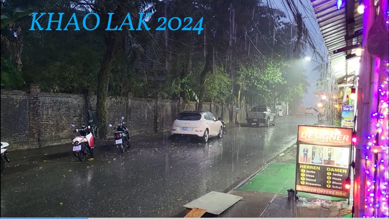 Khao Lak endlich Regen 2024 finally rain March Thailand Phang Nga Phuket Bang Niang Beach