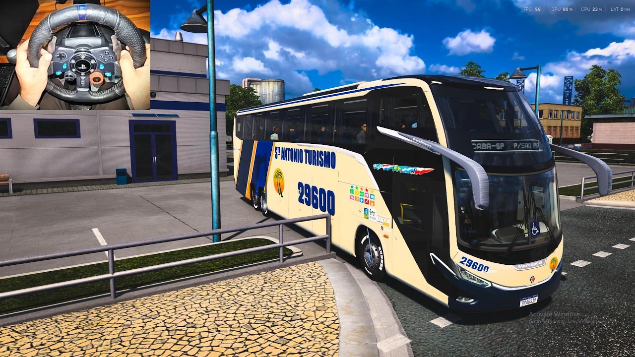 Realistic Bus Driving through extreme narrow roads of Bali Island | Bus Simulator Logitech G29 Setup