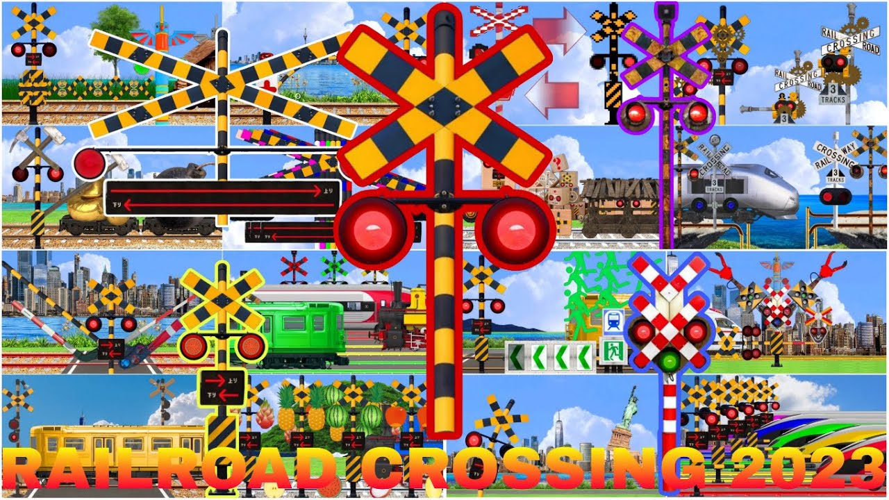 Kumpulan vidio animasi Palang pintu kereta api  😂【踏切アニメ】FUMIKIRI  踏切 Railroad crossing sign train #1