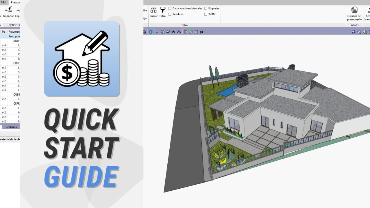 Open BIM Quantities: visión general de la interfaz