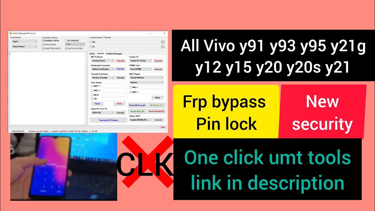 Vivo y91 frp bypass| all Vivo frp bypass New security without clk | y21 y20 y15 y12 y21g frp bypaas