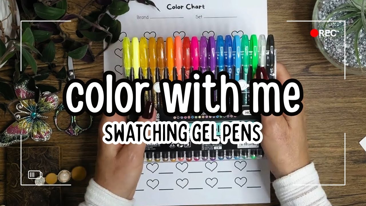 Swatching Sparkle Gel Pens + Making Cute DIY Stickers for My Mini Sticker Book