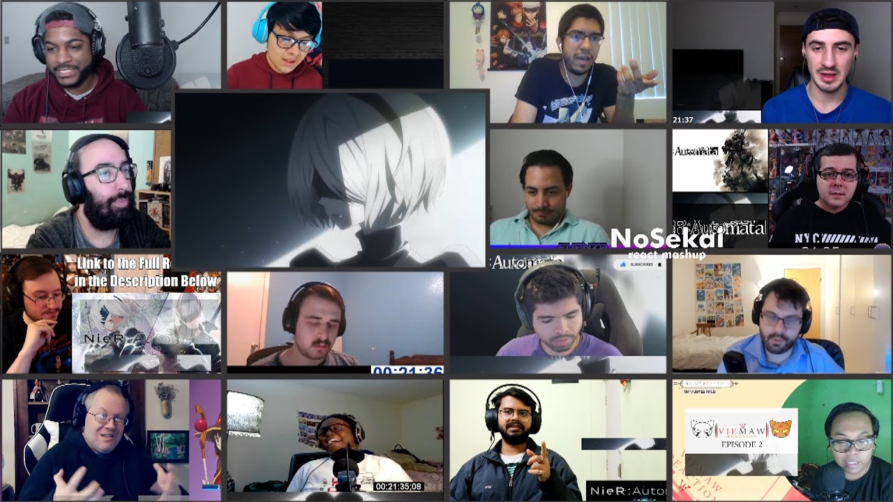 NieR-Automata Ver1.1a Ending 「Antinomy」 - React Mashup (ニーア オートマタ Ver1.1aED)