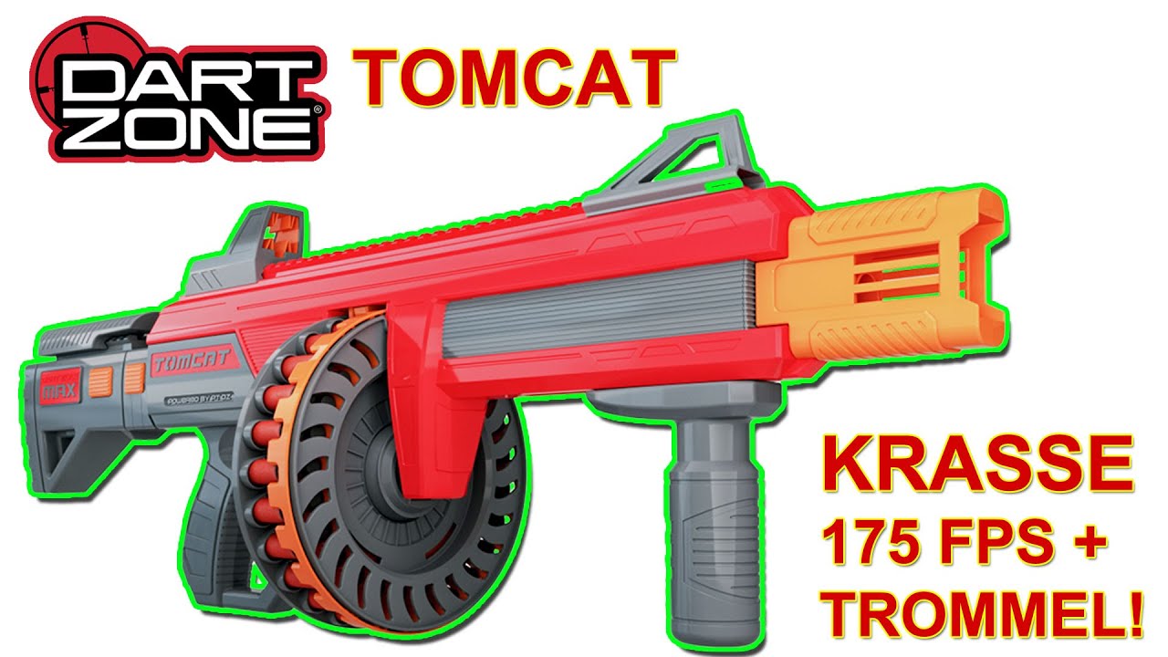 Dart Zone Max Tomcat - Nerf Tommygun! | Unboxing, Review und Schusstest | Deutsch