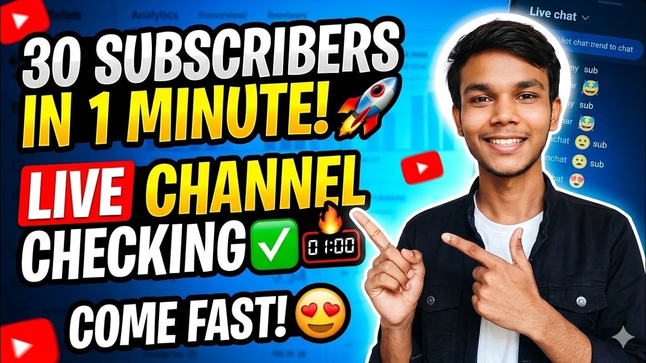 20 subscribers 🚀 5 minute me 🔥😍 live channel checking ☺️ free subscribers 😍🔥