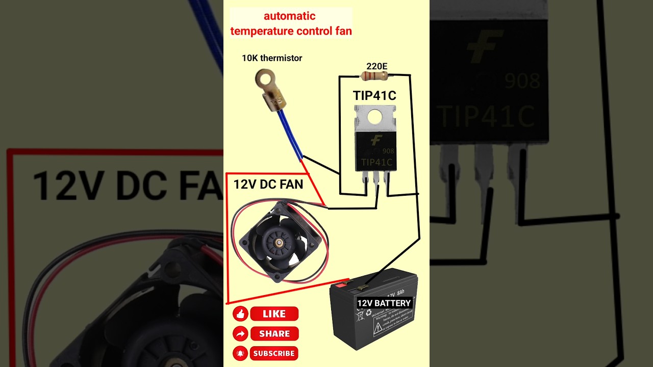 automatic temperature control fan#shorts #diy#temperaturecontrol