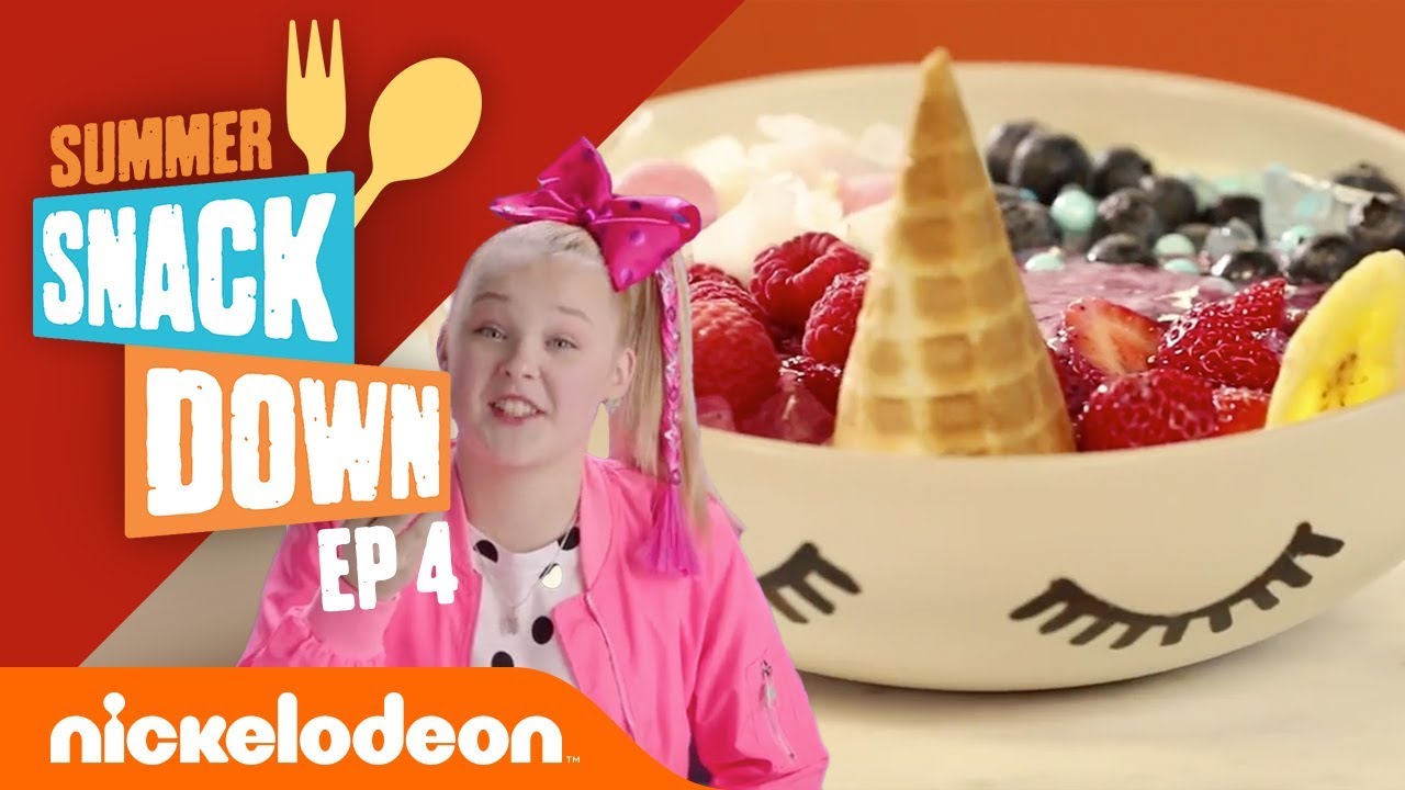 How to Make JoJo Siwa Unicorn Smoothie Bowls 🦄 & Rainbow-tie Pasta 🌈 | Summer Snackdown Ep. 4 | Nick