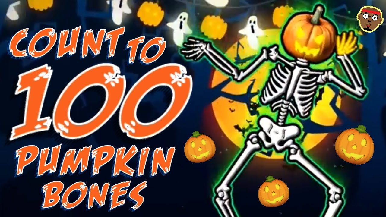 Halloween Count to 100 Rap for Kids | Redoo Just Dance Skeletons | 100 Pumpkin Bones 🎃 | PhonicsMan