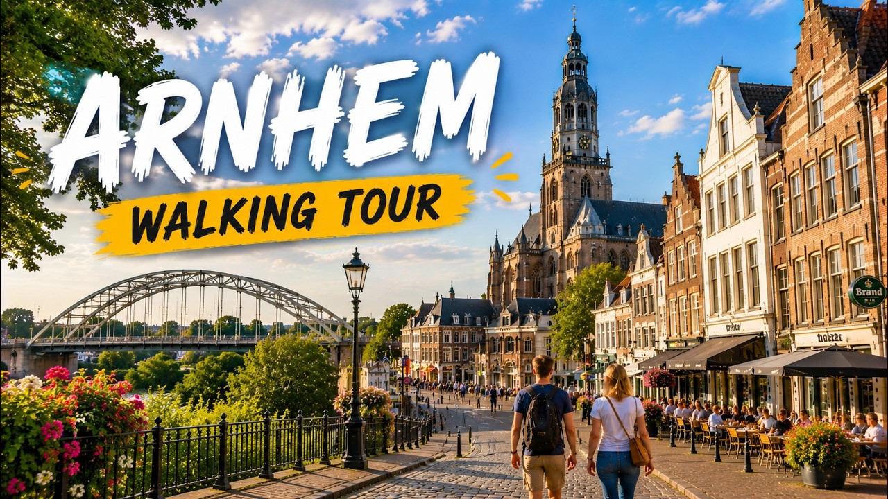 🇳🇱 4K City Walk Through Arnhem, Netherlands | Relaxing Ambient Sounds | UHD Walking Tour