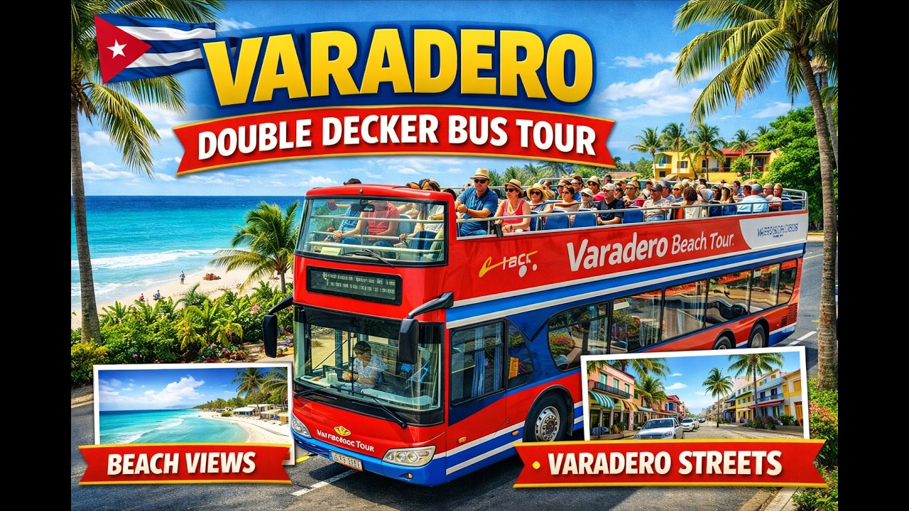 Varadero Double Decker Bus Tour 🇨🇺 | Exploring Varadero, Cuba from the Top Deck