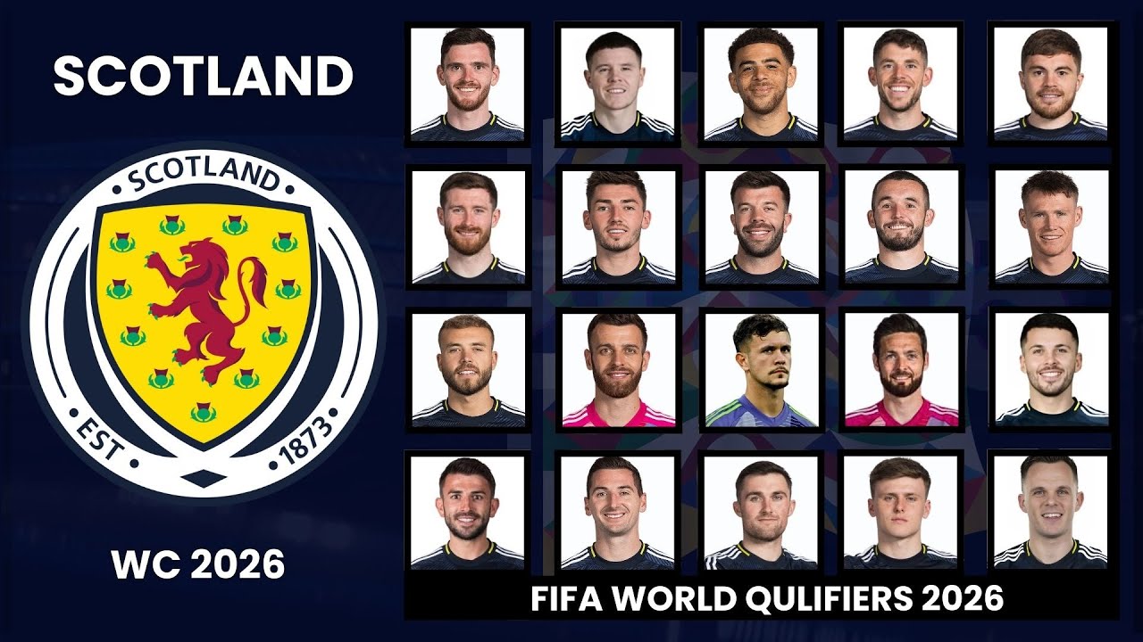 SCOTLAND OFFICIAL SQUAD JUNE 2025, FIFA WORLD CUP QUALIFIERS 2026 ||Dresoccer