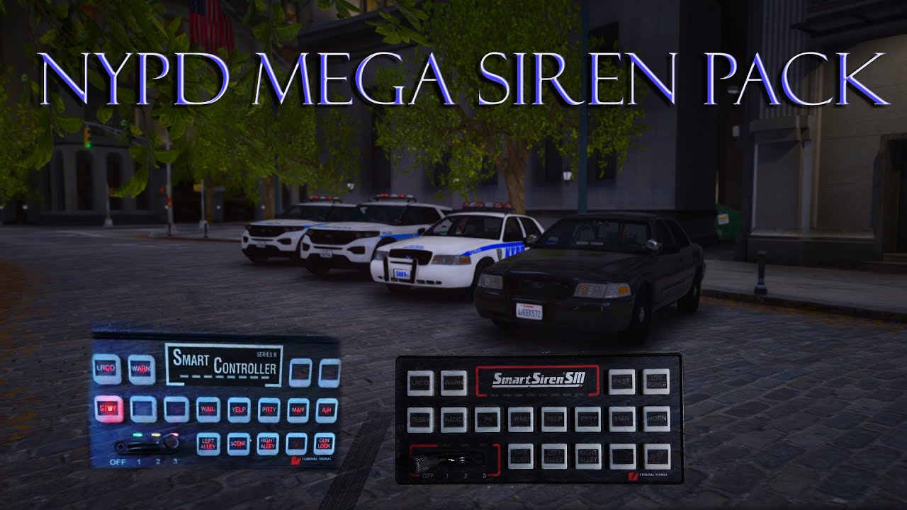 GTA 5 | NYPD MEGA SIREN PACK! | LSPDFR & FIVEM | FEDERAL SIGNAL |NORMAL & RUMBLER TONES!