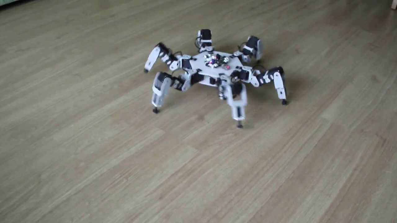 Hexapod Robot, Dynamixel AX-12A Servo Motors (Video 2)