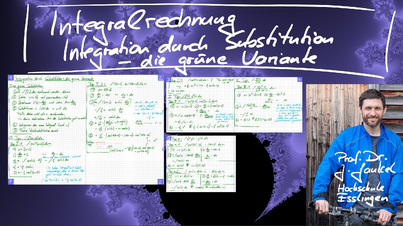 Integralrechnung - Teil 7.1.1 - Integration durch Substitution, die grüne Variante