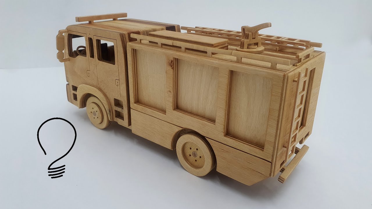 Fire Truck - Wooden Car Model