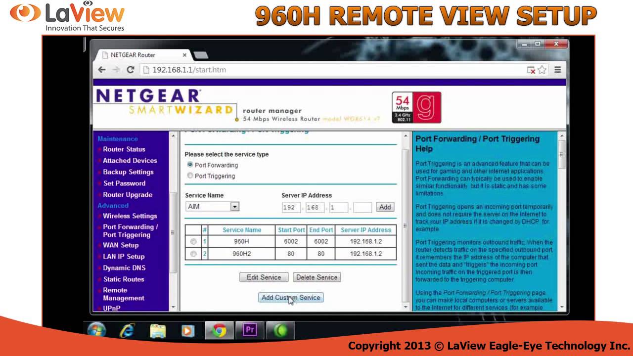 How to setup your dvr for remote view step by step LaView 960H Dvr system