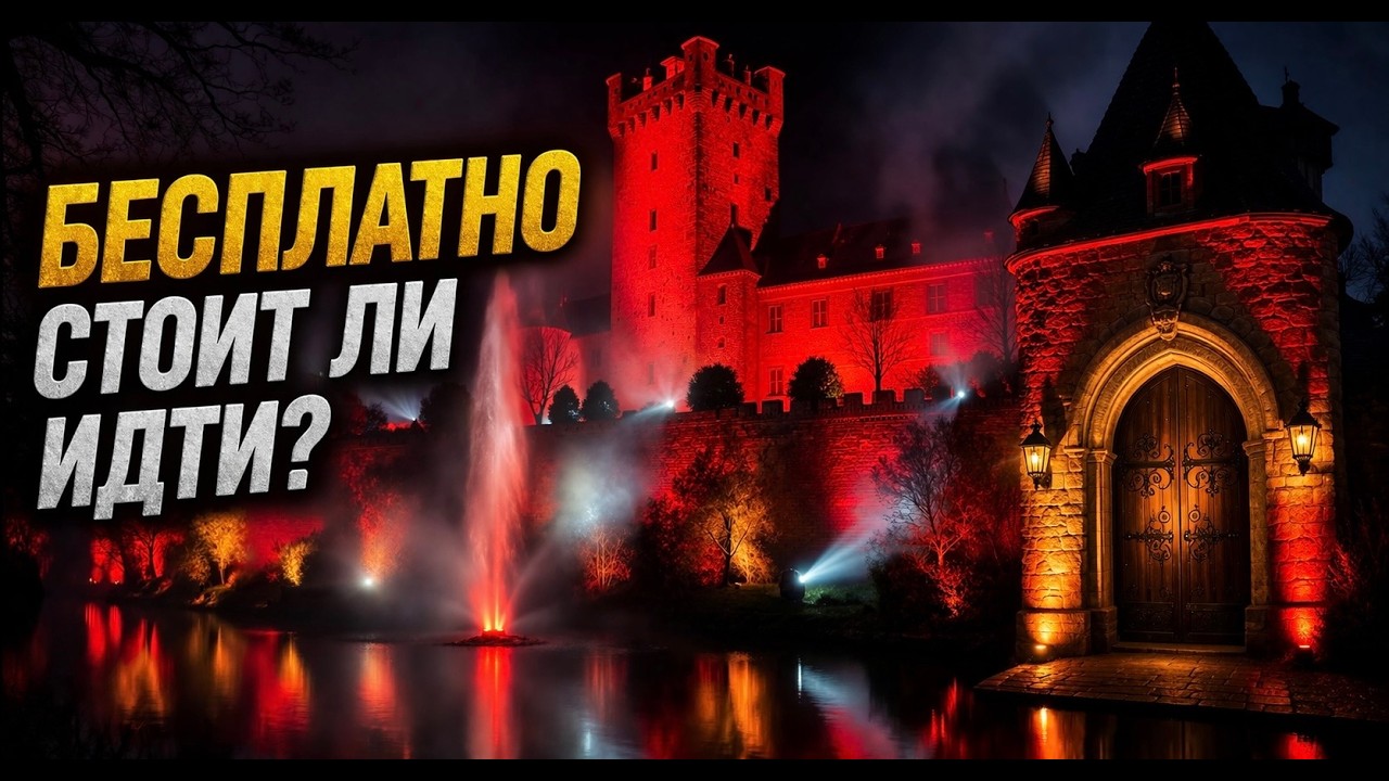 Световое шоу в замке.